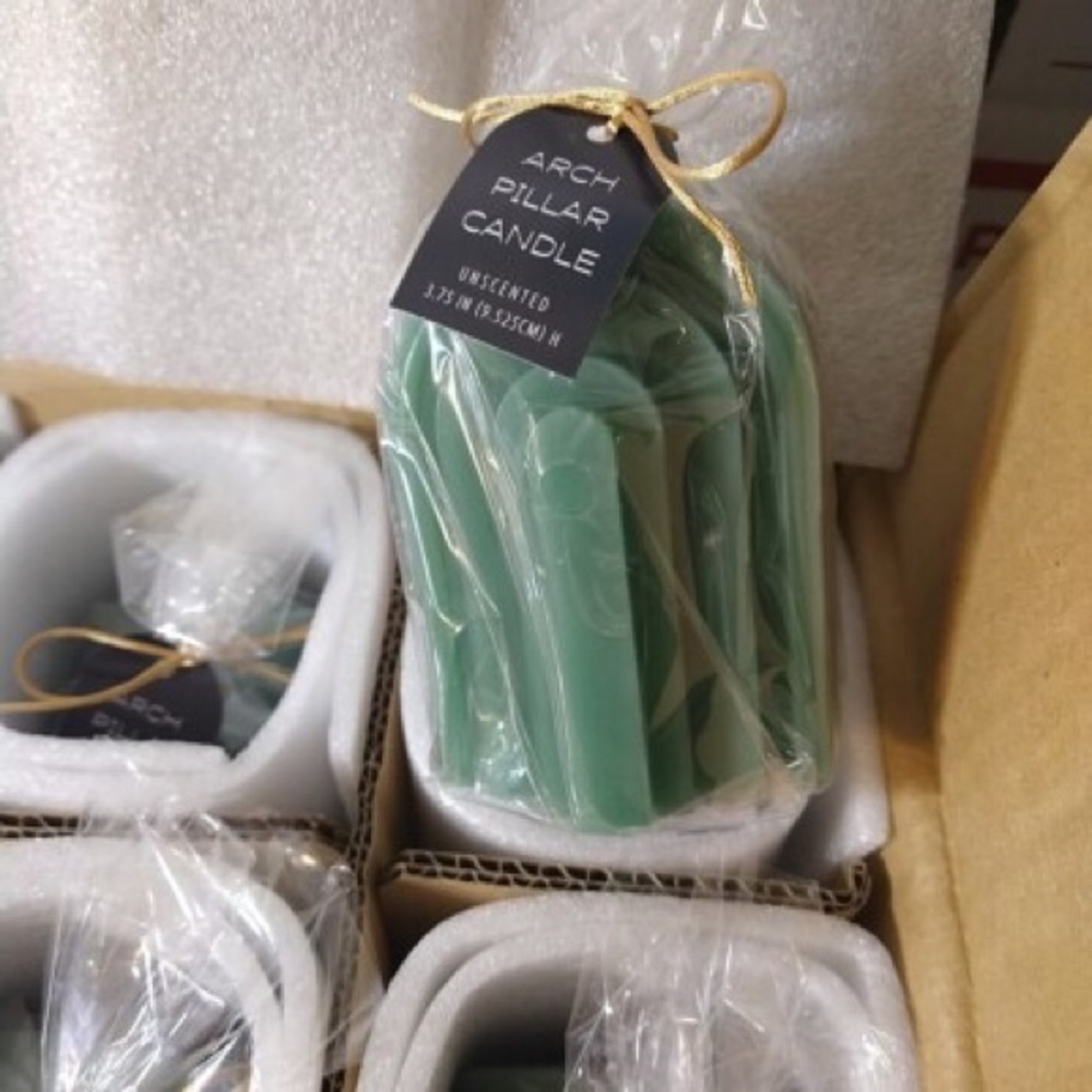 6X STARLUME Arch Pillar Candle Unscented 3.75 IN (H) X 2.8 IN (W) X 2.8 IN (D)